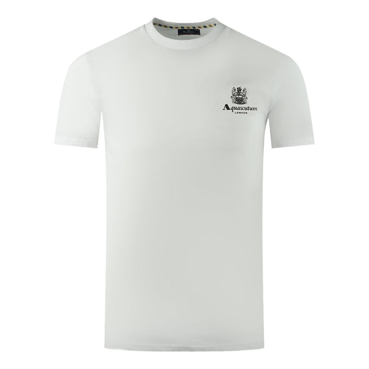 Aquascutum Active Small Logo Pocket Optical White T-Shirt AA FW23 TS004 01 - Style Centre Wholesale